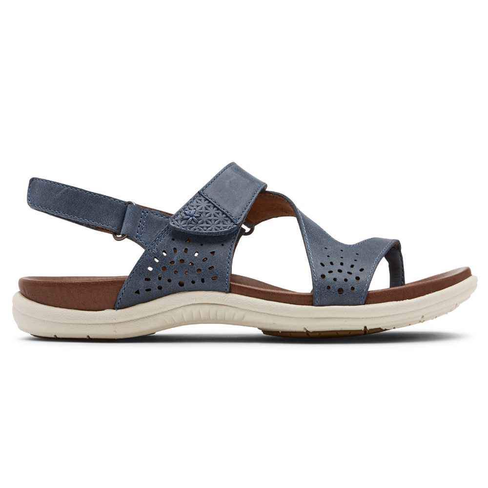 Rockport Canada Cobb Hill Rubey Thong - Womens Sandals Blue (CSI201983)